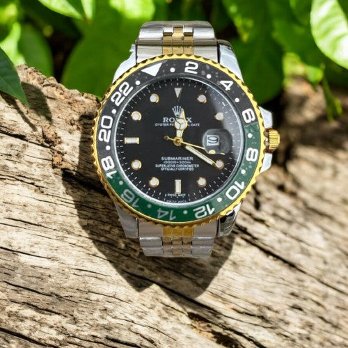 Rolex Submariner Premium Bicoor Tablero Negro Bisel Verde-Negro