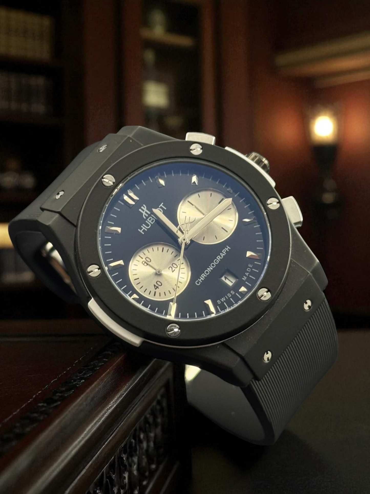 Hublot Funcional Negro Tablero Negro