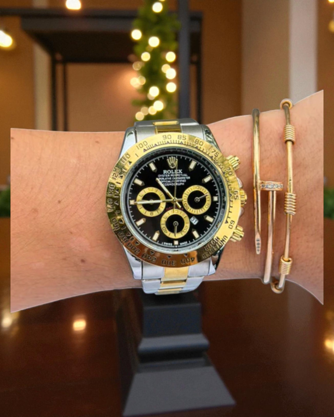 Rlx Daytn Bicolor Dorado Tablero Negro