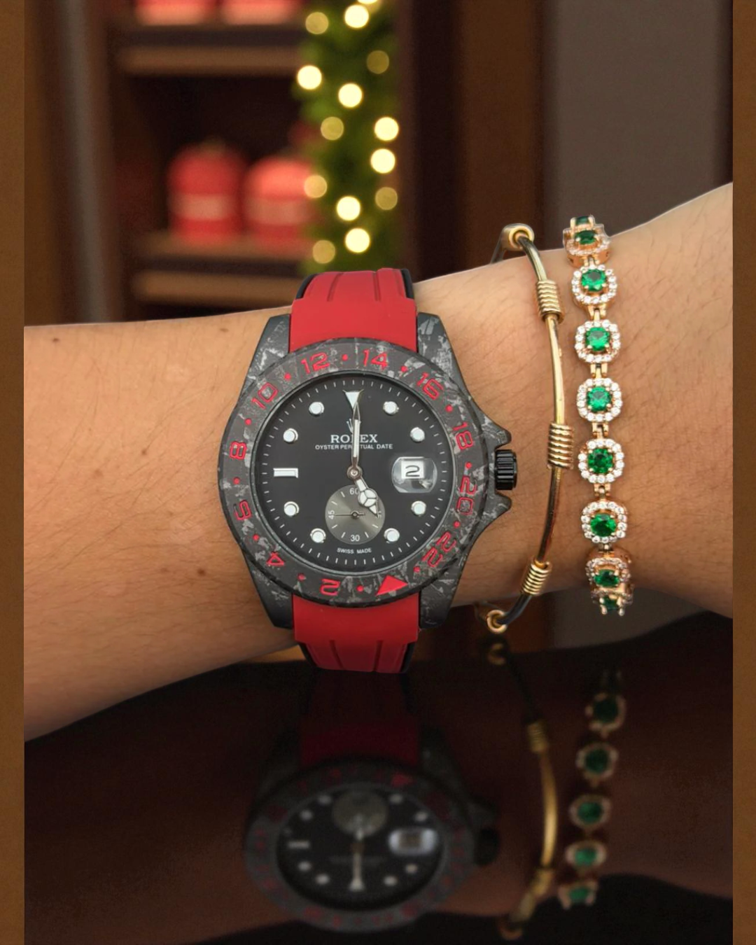 Rlx Goma Roja Tablero Negro