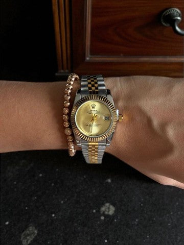 Rolex Datejust 2 Mujer Bicolor Tablero Dorado