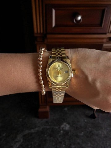 Rolex Datejust Mujer Dorado Tablero Dorado