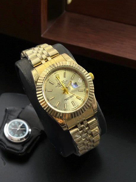 Rolex Dayjust Plus Mujer Dorado Tablero Plateado
