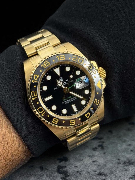 Rlx GMT-MASTER 2 Exclusive Dorado Tablero Negro