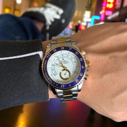 Rolex Perpetual Bicolor Tablero Blanco