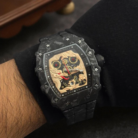 Richard Mille Metal Dragon Negro - Oro Rosa