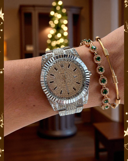 Rlx Cubano Diamond Plateado Tablero Plateado