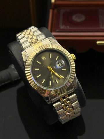 Rolex Dayjust Plus Mujer Bicolor Tablero Negro Dorado