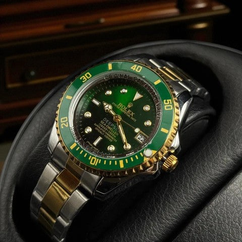 Rolex Submariner Mujer Bicolor Tablero Verde Bisel Verde