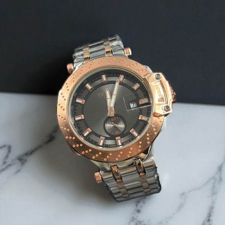 Tissot Metal Bicolor Oro Rosa Tablero Negro-Oro Rosa