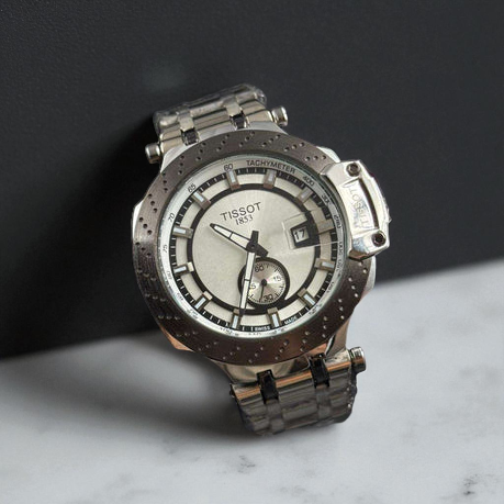 Tissot Metal Plateado Tablero Plateado-Negro