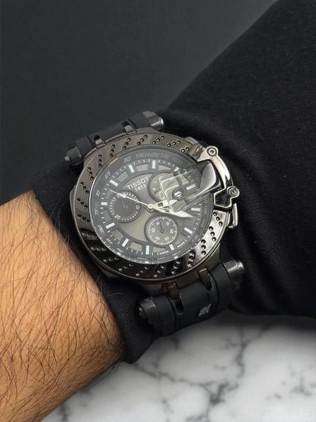 Tissot T-Race Plus Goma Negra Tablero Negro Negro