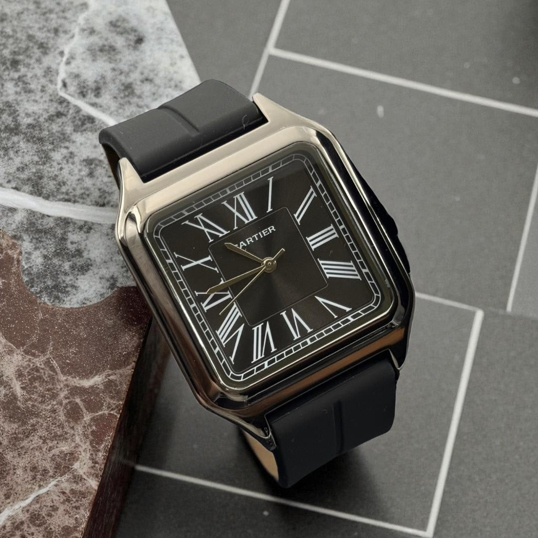 Cartier 020 Goma Negra Tablero Negro